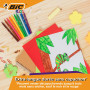 BIC Kids Visa Feutres de Coloriage à Pointe Fine, Lavables, Encre à base d'eau - Couleurs Assorties, Etui Carton de 18