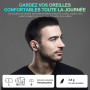 Ecouteurs Bluetooth sans Fil, Bluetooth 5.3 Ecouteurs sans Fil,Ecouteurs Hi-FI Son Stéréo,Écouteurs 35H Durée de Lecture CVC Réd