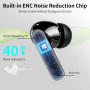 Écouteurs Bluetooth 5.3, Écouteur sans Fil avec 4 ENC Réduction Antibruit Mic Casque Bluetooth Hi-FI Son Stéréo, 36 Heures Durée