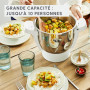Moulinex, Companion, Robot cuiseur, 14 fonctions, Capacité XL 10 personnes, Gris, Fabriqué en France, HF8408F1