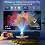 Vidéoprojecteur 4K Mini Projecteur Portable WiFi 6 BT 5.4, Projecteur Video avec Auto Keystone, 130 Pouces, 180° Rotation Compat