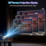 Vidéoprojecteur 4K Mini Projecteur Portable WiFi 6 BT 5.4, Projecteur Video avec Auto Keystone, 130 Pouces, 180° Rotation Compat