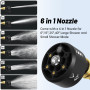 Nettoyeur Haute Pression sans Fil, Nettoyeur Haute Pression avec Buse 6 en 1, Pulvérisateur de Mousse, 2 Batteries, Tuyau de 5M,