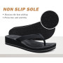 COFACE Femmes Tongs Mode Sandales Tong Compensees été Plage Piscine et Vacances avec Tapis de Yoga Confortable