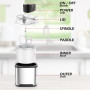 Sorbetière Turbine à Glace, Sorbetière Électrique, Machine à Glace en Acier Inoxydable, 2L Machines à Glace et Sorbetière pour S