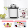 Sorbetière Turbine à Glace, Sorbetière Électrique, Machine à Glace en Acier Inoxydable, 2L Machines à Glace et Sorbetière pour S