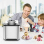 Sorbetière Turbine à Glace, Sorbetière Électrique, Machine à Glace en Acier Inoxydable, 2L Machines à Glace et Sorbetière pour S