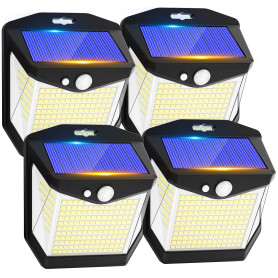 Vanranger Lampe Solaire Exterieur Détecteur Mouvement - 248 LED Lumiere Solaire Exterieur IP65 Etanche éclairage 270° Sécurité s