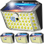 COOLNIGHT Lampe Solaire Exterieur Detecteur de Mouvement, 246LED (Lenticulaire&Plus Lumineux)+320° Lumiere Solaire Exterieur, 3 