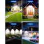 COOLNIGHT Lampe Solaire Exterieur Detecteur de Mouvement, 246LED (Lenticulaire&Plus Lumineux)+320° Lumiere Solaire Exterieur, 3 