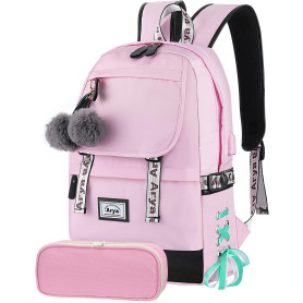 Arya Cartable Fille Primaire Sac à Dos Collège CM1 CM2 5 6ème 8 9 10 11 12 Ans