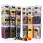 Ordeluxe Lot de 24 boîtes de rangement pour aliments avec couvercles universels – 7 tailles polyvalentes, idéales pour pâtes lon
