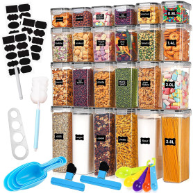 JOTOL Boîte de Rangement Cuisine,Boite Rangement Cuisine Lot de 24,Boîte Hermetiques Alimentaires en Plastique,Boîte de Conserva
