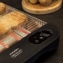 Cecotec Grille-pain Plat Horizontal Turbo EasyToast Basic. 3 Résistances en Quartz, 6 Niveaux de Puissance, Plateau Ramasse-miet