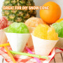 LATERN 200 Pièces Tasses à Cône en Papier, 130ml Tasse de Cône de Neige Gobelets en Papier Étanches pour Slush Crème Glacée Rasé