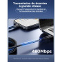 Aioneus Cable USB C, 3M 100W PD 5A Cable USBC vers USBC Charge Rapide Nylon Tressé Câble Chargeur Type C Cordon USB C pour iPhon