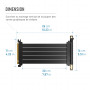 EZDIY-FAB PCIE Gen 4 16x câble de Montage Haute Vitesse extrêmement Flexible PCI Express 4.0 Ports Carte d'extension GPU connect