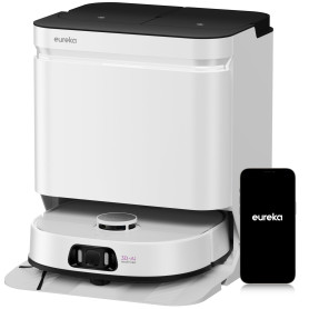 EUREKA J15 Ultra Robot Aspirateur Laveur 19 000 Pa avec Serpillière Extensible Relevable, Brosse Anti Enchevêtrement, Aspirateur