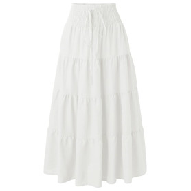 Adigaber 2 en 1 Jupon Femme Long Taille Haute Longue Maxi Jupe Bohême Tour de Taille Elastique Jupe Maxi Décontractée Vacances L