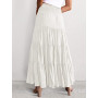 Adigaber 2 en 1 Jupon Femme Long Taille Haute Longue Maxi Jupe Bohême Tour de Taille Elastique Jupe Maxi Décontractée Vacances L