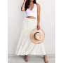 Adigaber 2 en 1 Jupon Femme Long Taille Haute Longue Maxi Jupe Bohême Tour de Taille Elastique Jupe Maxi Décontractée Vacances L