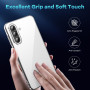 caslord Coque pour Samsung Galaxy A56 5G avec 3 Verre Trempé, Anti-Jaune Étui de Protection Antichoc Anti-Rayures, Transparente 