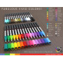 TOOLI-ART Lot de 30 marqueurs peinture acrylique. Pointe extra fine de 0,7 mm pour peinture rupestre, toile, céramique, verre, m
