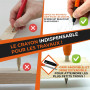 THORVALD Crayon Chantier PRO EXTENSIBLE (+ 7 MINE Multi-Supports + Taille Mine + Grip Easy-write) Porte Mine pour Menuisier, Bri