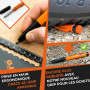 THORVALD Crayon Chantier PRO EXTENSIBLE (+ 7 MINE Multi-Supports + Taille Mine + Grip Easy-write) Porte Mine pour Menuisier, Bri