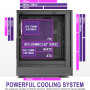 FOIFKIN M1 Boitier PC - Bois Noyer Façade - 4 Ventilateurs ARGB PWM préinstallés, boîtier de PC de Jeu ATX Mid-Tower (Noir, M1)