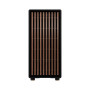 Fractal Design North Charcoal Black Tempered Glass Dark - Façade en Bois de Noyer – Panneau latéral en Verre – Deux Ventilateurs