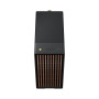 Fractal Design North Charcoal Black Tempered Glass Dark - Façade en Bois de Noyer – Panneau latéral en Verre – Deux Ventilateurs