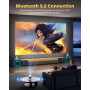 [2025 Upgraded & Android 11.0] Vidéoprojecteur, Mini Projecteur avec WiFi et Bluetooth, 4K 1080P Projecteur Portable, 270° Rotat