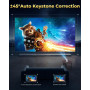 [2025 Upgraded & Android 11.0] Vidéoprojecteur, Mini Projecteur avec WiFi et Bluetooth, 4K 1080P Projecteur Portable, 270° Rotat