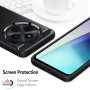 TesRank Coque pour Xiaomi Redmi 14C / Poco C75 Coque + Lot de 2 Verre Trempé, [Fibre de Carbone] Housse Souple Flexible en Premi