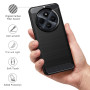 TesRank Coque pour Xiaomi Redmi 14C / Poco C75 Coque + Lot de 2 Verre Trempé, [Fibre de Carbone] Housse Souple Flexible en Premi