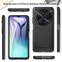 TesRank Coque pour Xiaomi Redmi 14C / Poco C75 Coque + Lot de 2 Verre Trempé, [Fibre de Carbone] Housse Souple Flexible en Premi