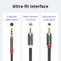 ANYPLUS Câble RCA Jack,【2M】 3.5mm vers 2RCA Mâle Audio Stéréo,Ligne de Poisson Tissé Adaptateur RCA, Pour Smartphone, PC, Autora