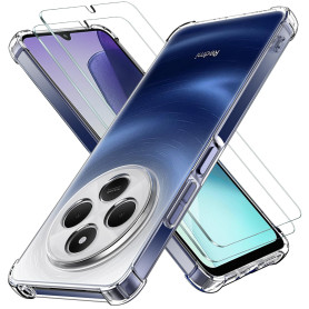 COPIKE Coque Antichoc pour Xiaomi Redmi 14C / Redmi A4 / Xiaomi Poco C75 et 2 Pièces Verre Trempé avec Protection Caméra, Étui d