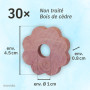 Inovida Anneaux de Cedre : 30 Anneaux en Bois de Cèdre Contre Les Mites – Parfum pour Armoire – Protection décorative et Naturel