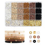 XoeLLe Perles Heishi Colorées, 2414 Pièces Plates pour Bracelet, D'argile, Lettres Kit de Fabrication de Bijoux DIY, Cadeaux de 