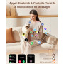Montre Connectée Femme avec Appel Bluetooth 4 Bracelets 1.83" HD Smartwatch Femme avec Fréquence Cardiaque Sommeil Féminine 110+