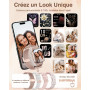 Montre Connectée Femme avec Appel Bluetooth 4 Bracelets 1.83" HD Smartwatch Femme avec Fréquence Cardiaque Sommeil Féminine 110+