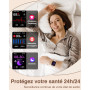 Montre Connectée Femme avec Appel Bluetooth 4 Bracelets 1.83" HD Smartwatch Femme avec Fréquence Cardiaque Sommeil Féminine 110+