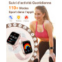 Montre Connectée Femme avec Appel Bluetooth 4 Bracelets 1.83" HD Smartwatch Femme avec Fréquence Cardiaque Sommeil Féminine 110+