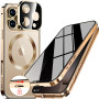[Anneau en Métal CD & Verrouillage de Sécurité] Coque Anti-Espion Magnétique pour iPhone 16 Pro Max 6.9" [Protection D'objectif 