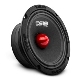 DS18 Pro-GM6.4B Haut-Parleur de Milieu de Gamme de 16,5 cm en Aluminium Rouge, 480 W Max, 4 Ohms, Kapton VC Haut-parleurs de Por