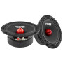 DS18 Pro-GM6.4B Haut-Parleur de Milieu de Gamme de 16,5 cm en Aluminium Rouge, 480 W Max, 4 Ohms, Kapton VC Haut-parleurs de Por