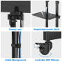 RFIVER Support TV sur Pied Roulant, Meuble/Support TV roulettes Mobile pour Télévision Plasma/LCD/LED/OLED de 32-80 Pouces, Pied