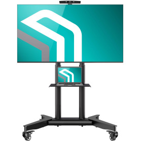 ONKRON Support TV roulettes pour 32-75 Pouces TV, Meuble TV Poids de 50 kg - Pied TV avec VESA 200x200 - VESA 600x400/Ecran Mobi